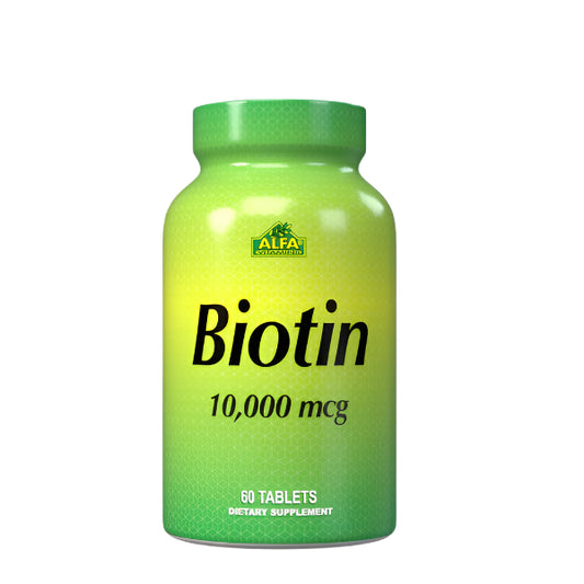 Alfa Biotin 10,000 Mcg 60 Tablets