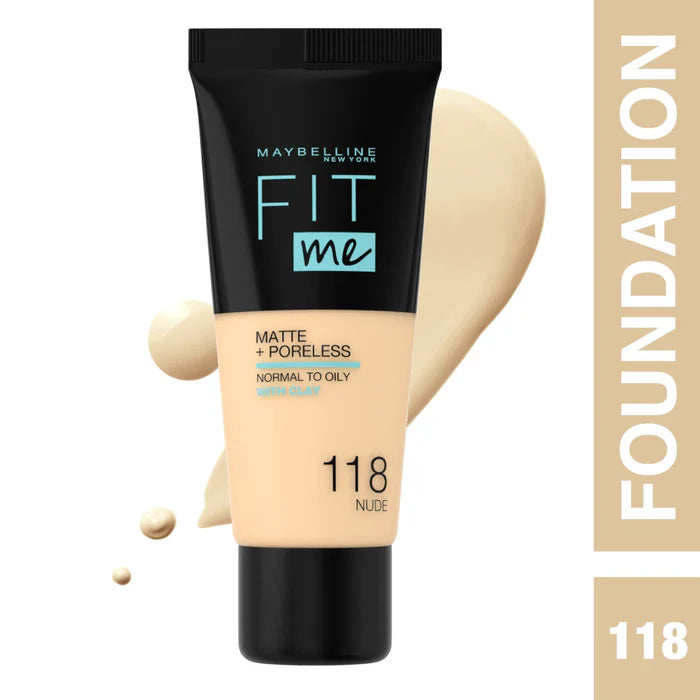 Maybelline Fit Me Matte + Poreless Liquid Foundation- 30ML
