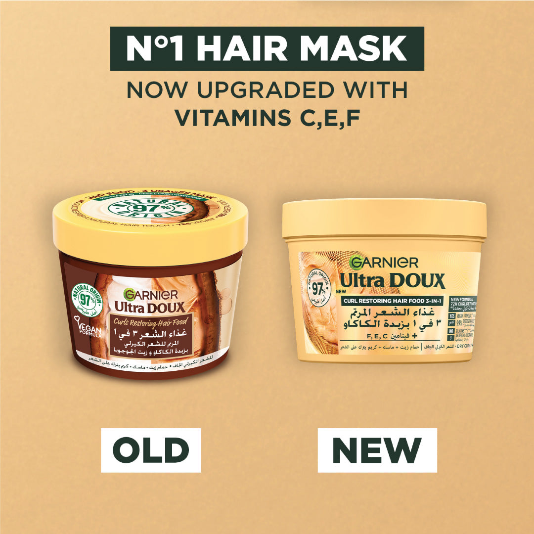 Ultra Doux Cocoa Butter Hair Food 3-in-1 Mask 390 ML