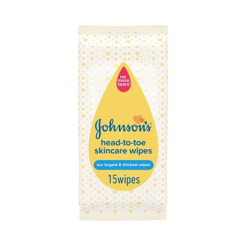 Johnson's Head-to-Toe Wipes 15's
