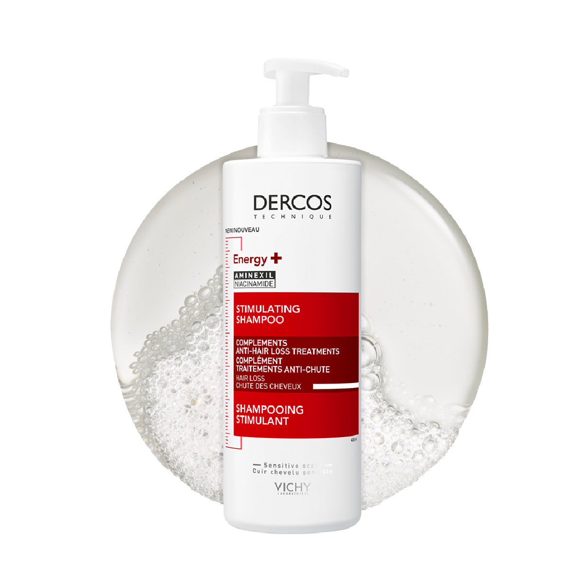 Vichy Dercos Energy + Stimulating and Anti Hair Loss Shampoo with Aminexil 400 ML