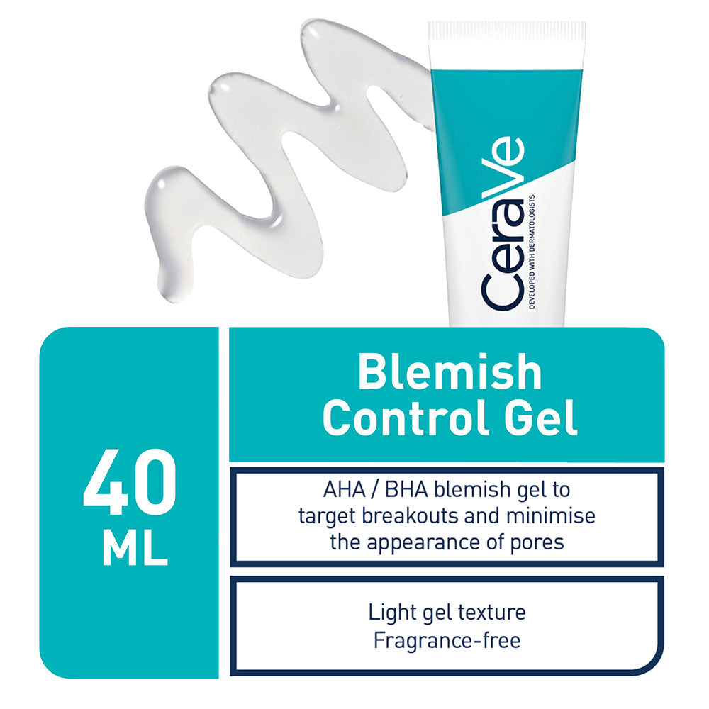 CeraVe Blemish Control Gel Facial Moisturiser For Acne & Blemishes 40 ML