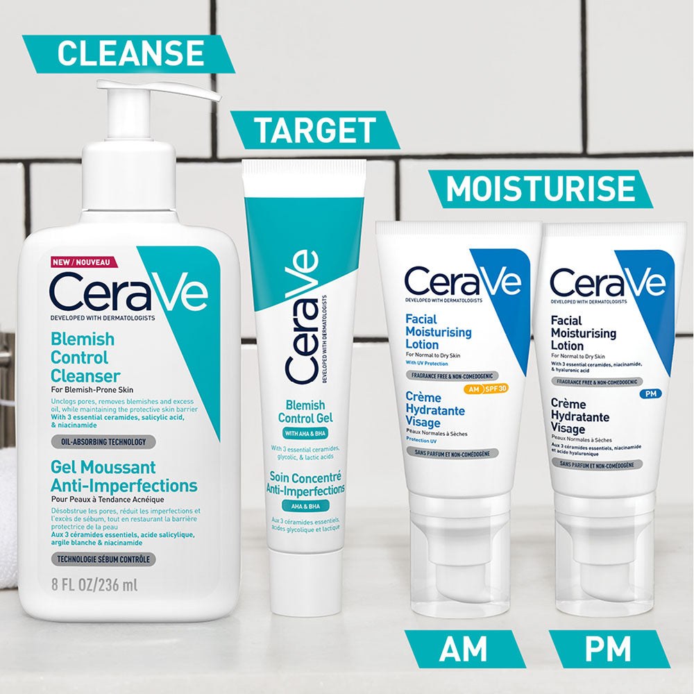 CeraVe Blemish Control Gel Facial Moisturiser For Acne & Blemishes 40 ML