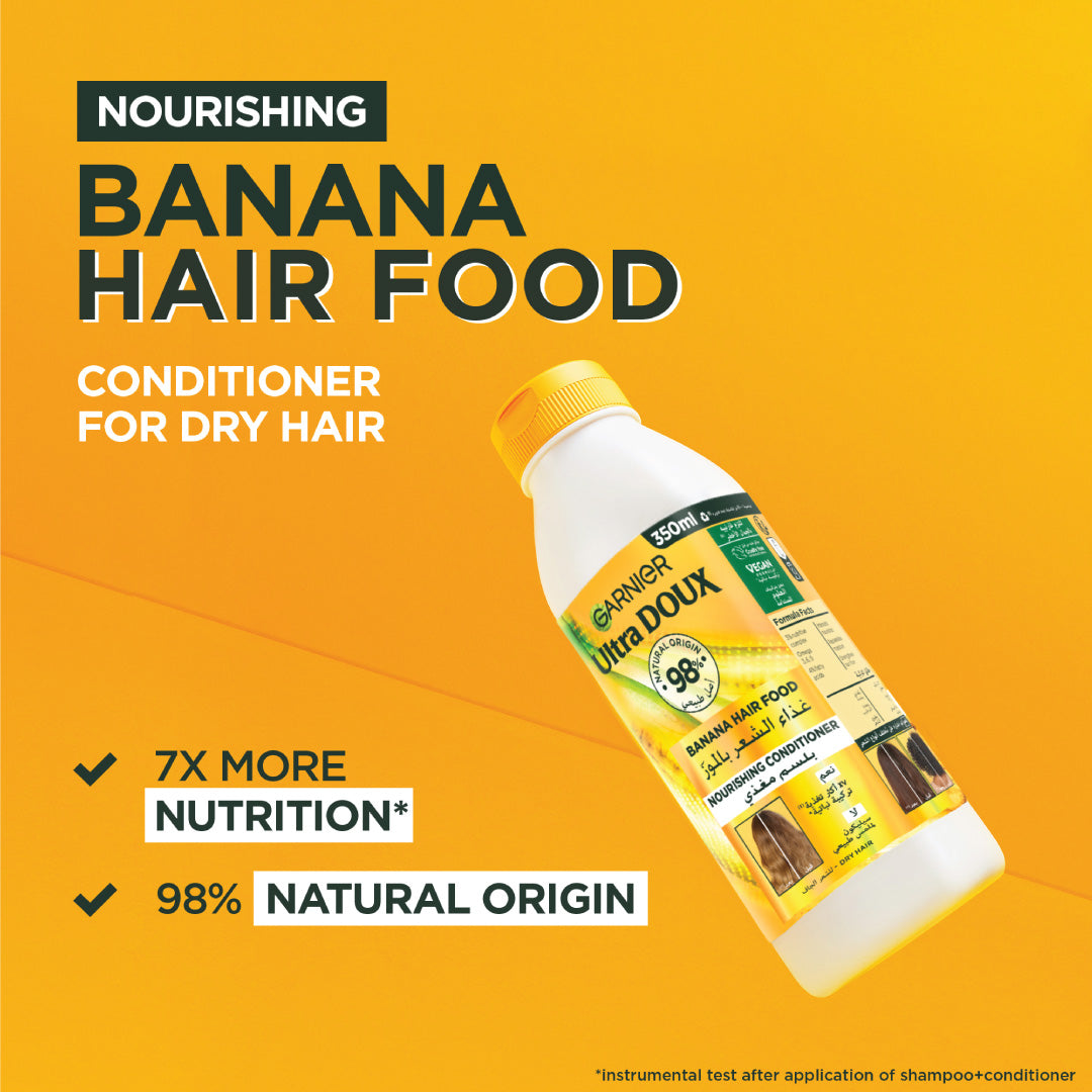 Ultra Doux Banana Vegan Hair Food Conditioner For Dry Hair 350 ML