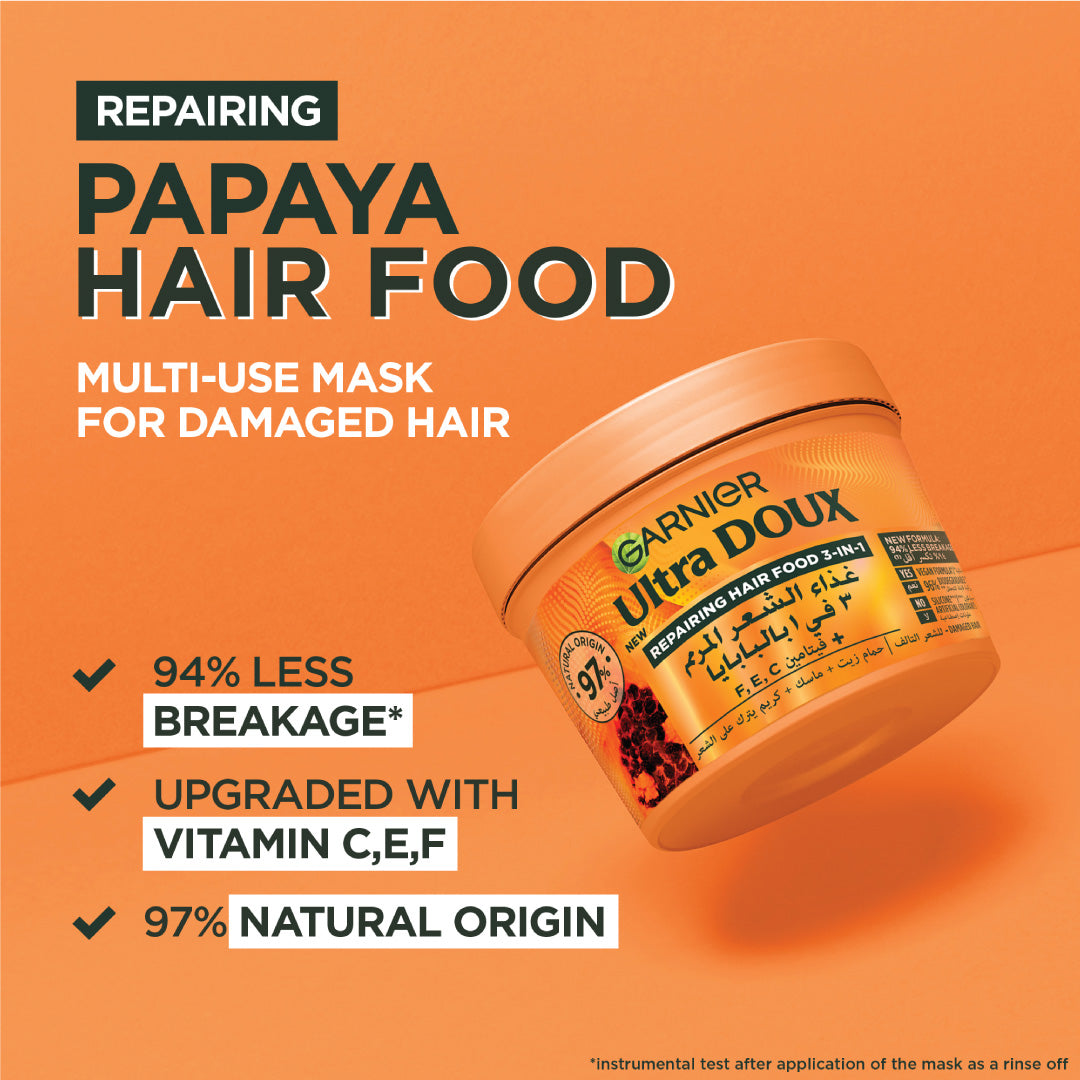 Ultra Doux Papaya Hair Food 3-in-1 Mask 390 ML