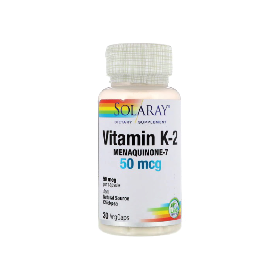 Solaray Vitamin K-2 Menaquinone-7 50 mcg 30 Capsules