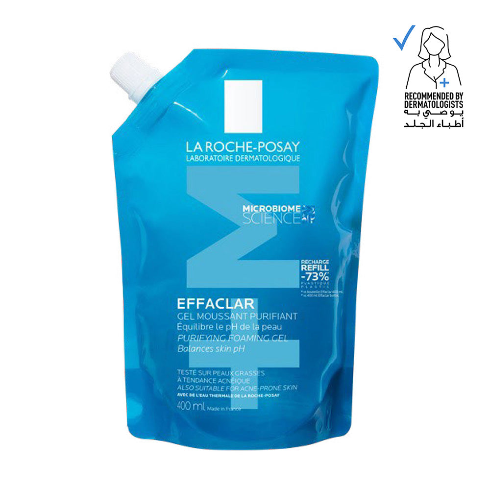 La Roche-Posay Effaclar Acne Foaming Cleansing Gel for Oily and Acne Prone Skin Refill 400ml