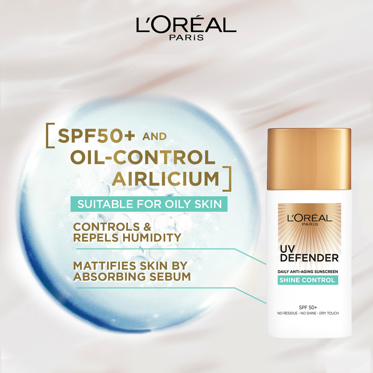 L'Oreal Paris Skin Expert UV Defender SPF50+ Shine Control 50mL
