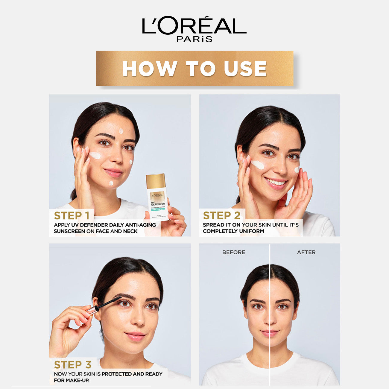 L'Oreal Paris Skin Expert UV Defender SPF50+ Shine Control 50mL