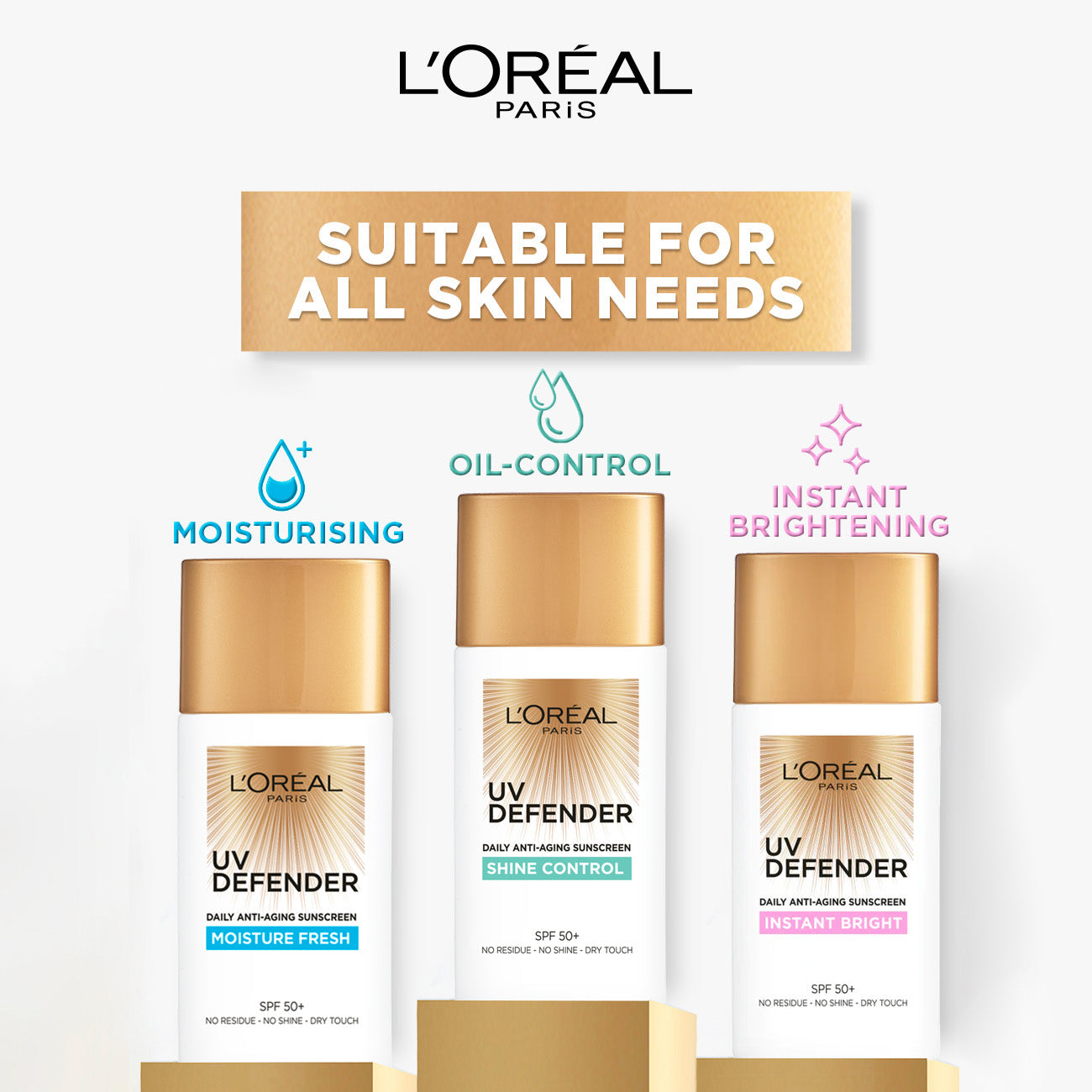 L'Oreal Paris Skin Expert UV Defender SPF50+ Shine Control 50mL
