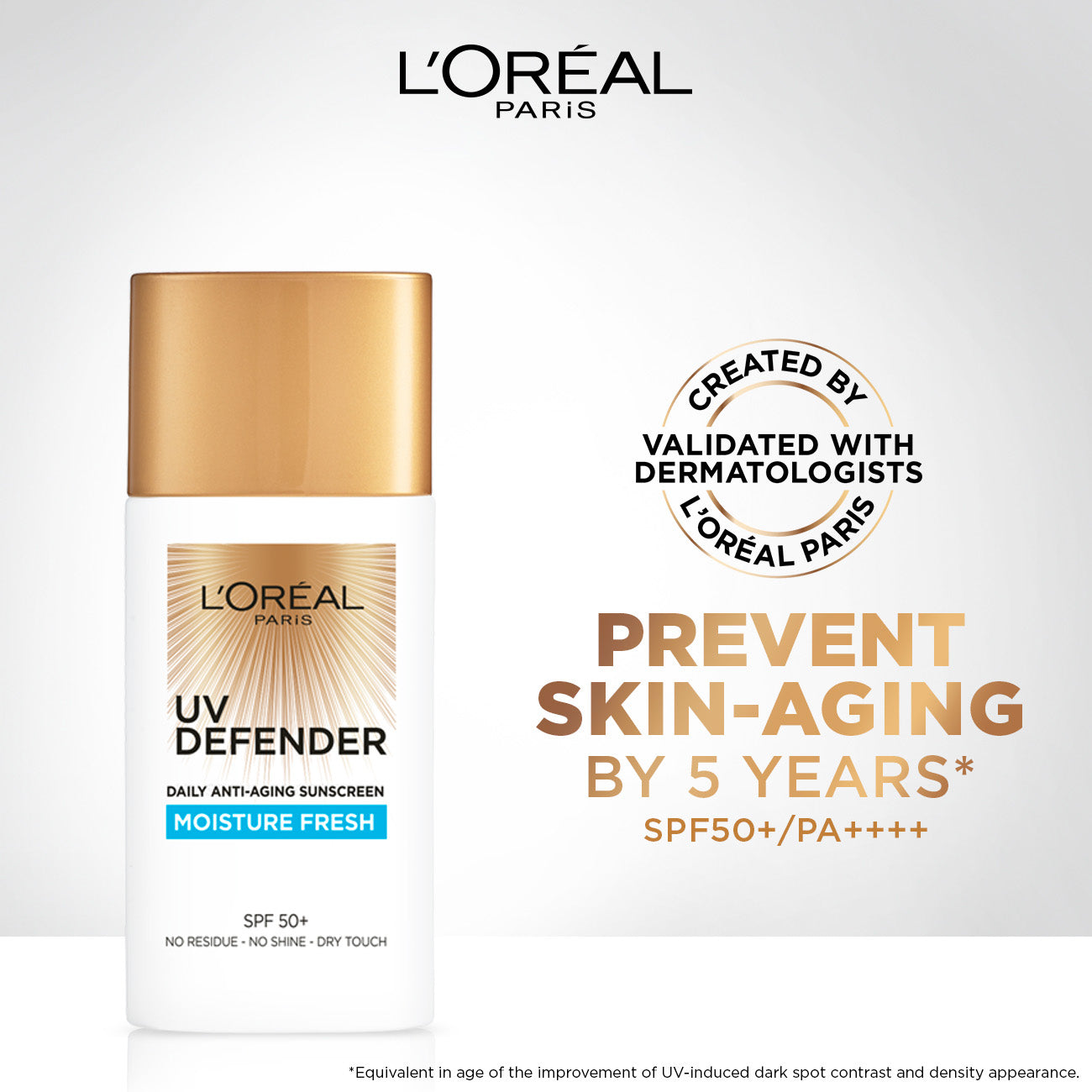 L’Oréal Paris UV Defender Sunscreen SPF50+/PA++++ - Moisture Fresh