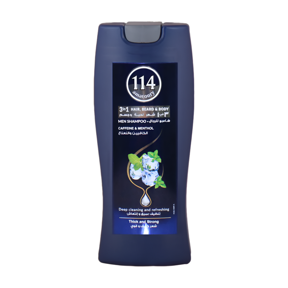 Amatoury 3 in 1 Men Shampoo - Thick and Strong 400 ML