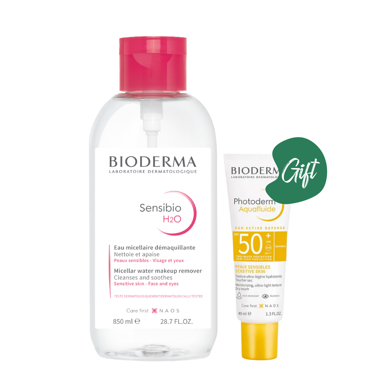 Bioderma Sensibio H2O Micellar Water 850ML +Gift: Bioderma Photoderm Fluid Max SPF50 40ml
