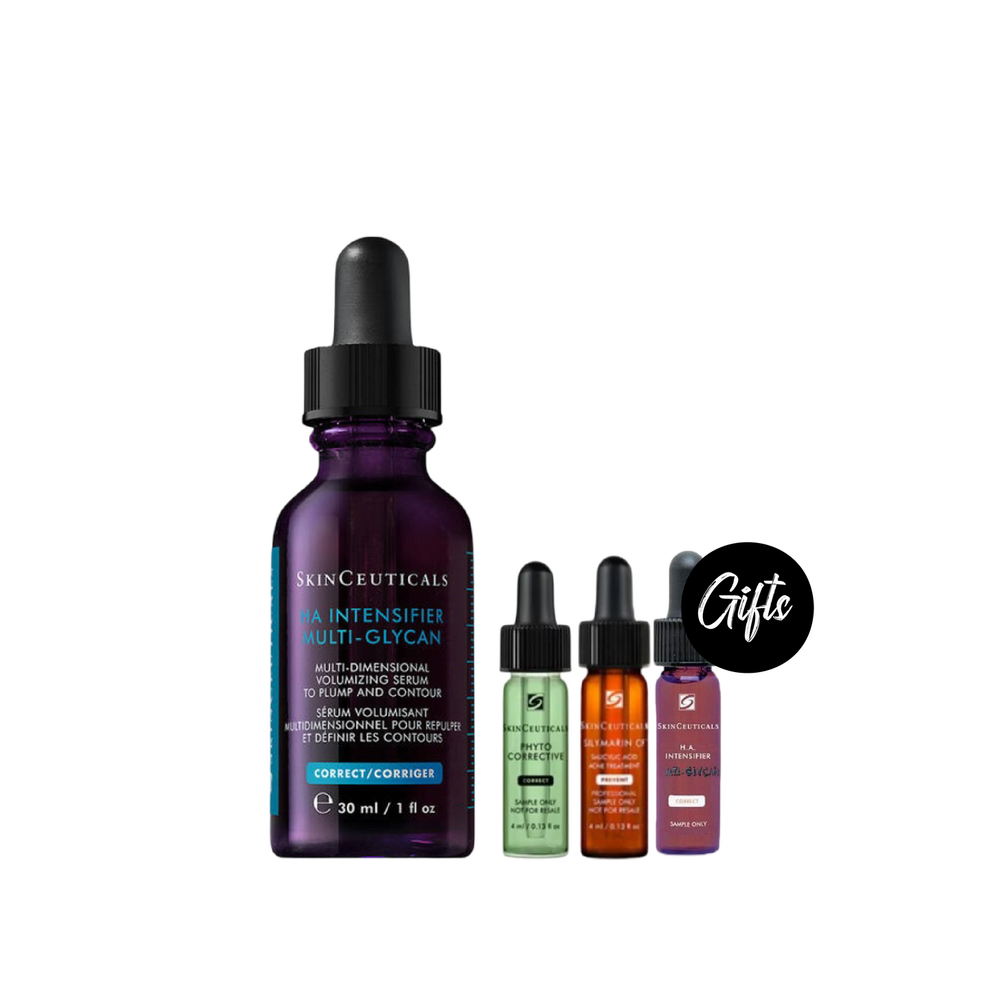 Skinceuticals H.A. Intensifier Multi-Glycan 30 ML + Gifts: Phyto Corrective Gel 4 ML + Silymarin CF 4 ML + H.A. Intensifier Multi-Glycan 4 ML