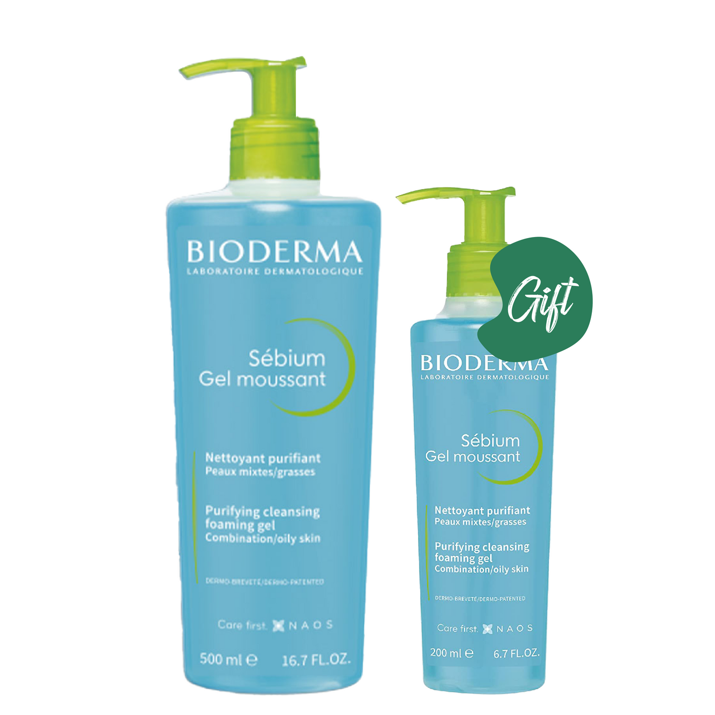 Bioderma Sebium Foaming Gel 500ML + Gift: Bioderma Sebium Foaming gel 200ML