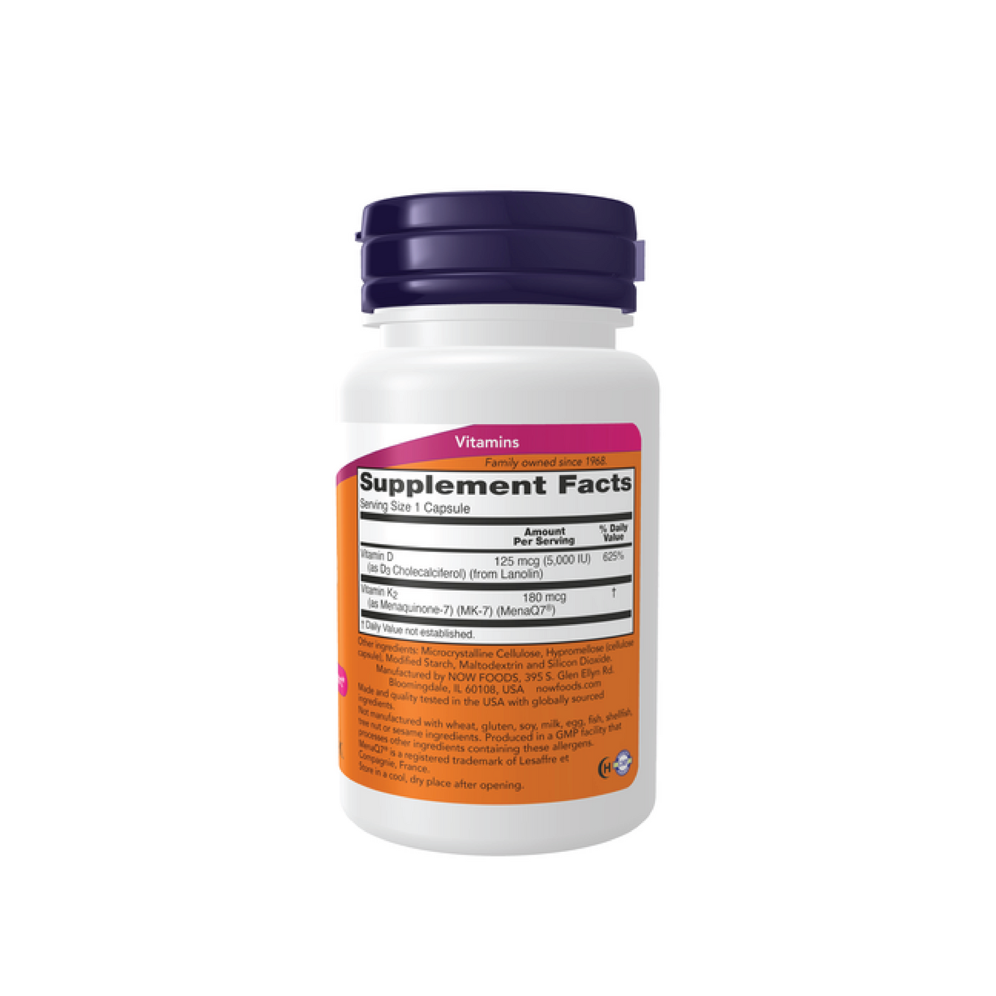 Now Mega D3 & MK-7 60 Capsules