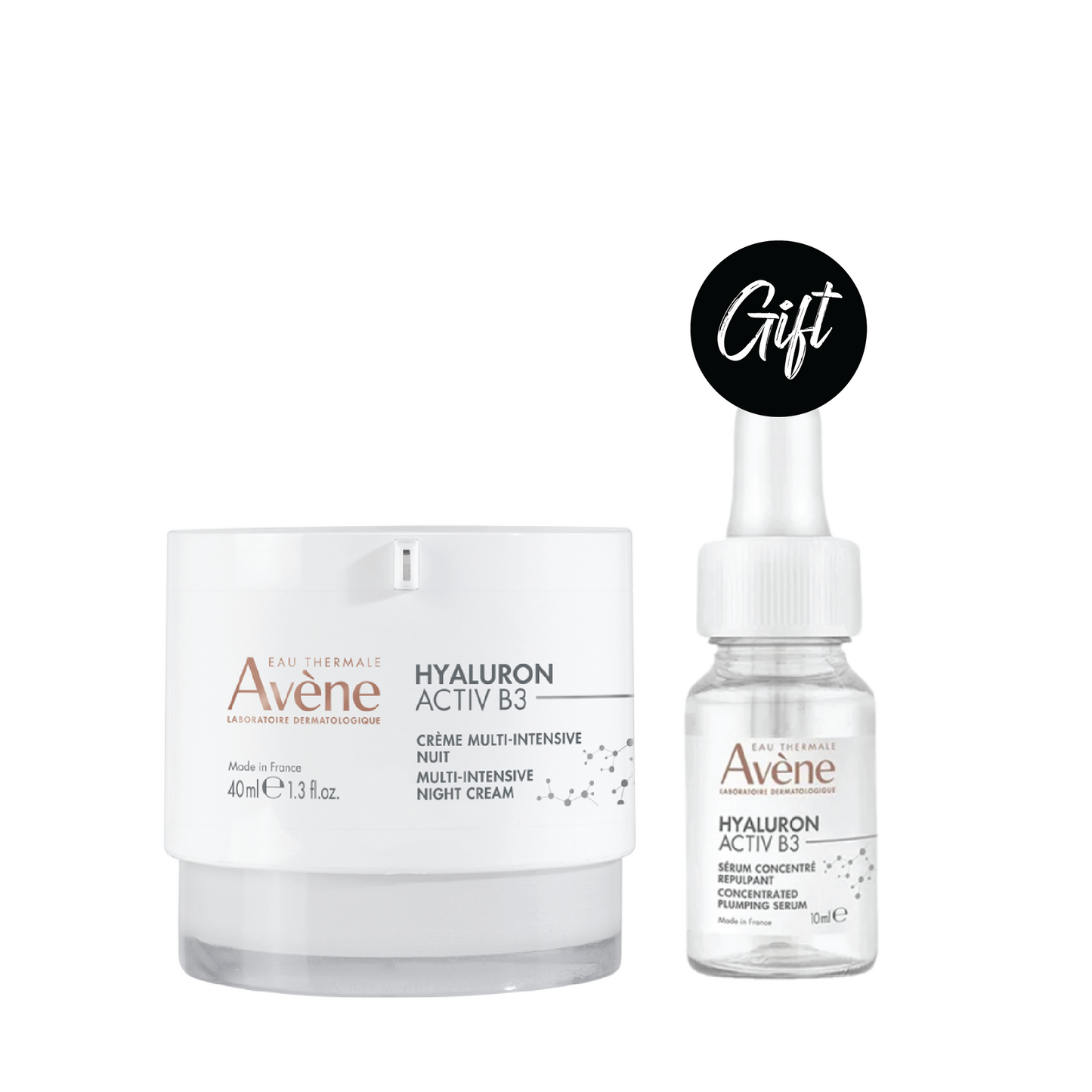 Avene Hyaluron Activ B3 Multi Intensive Night Cream 40ML + Gift: Hyaluron Activ B3 Concentrated Plumping Serum 10ML