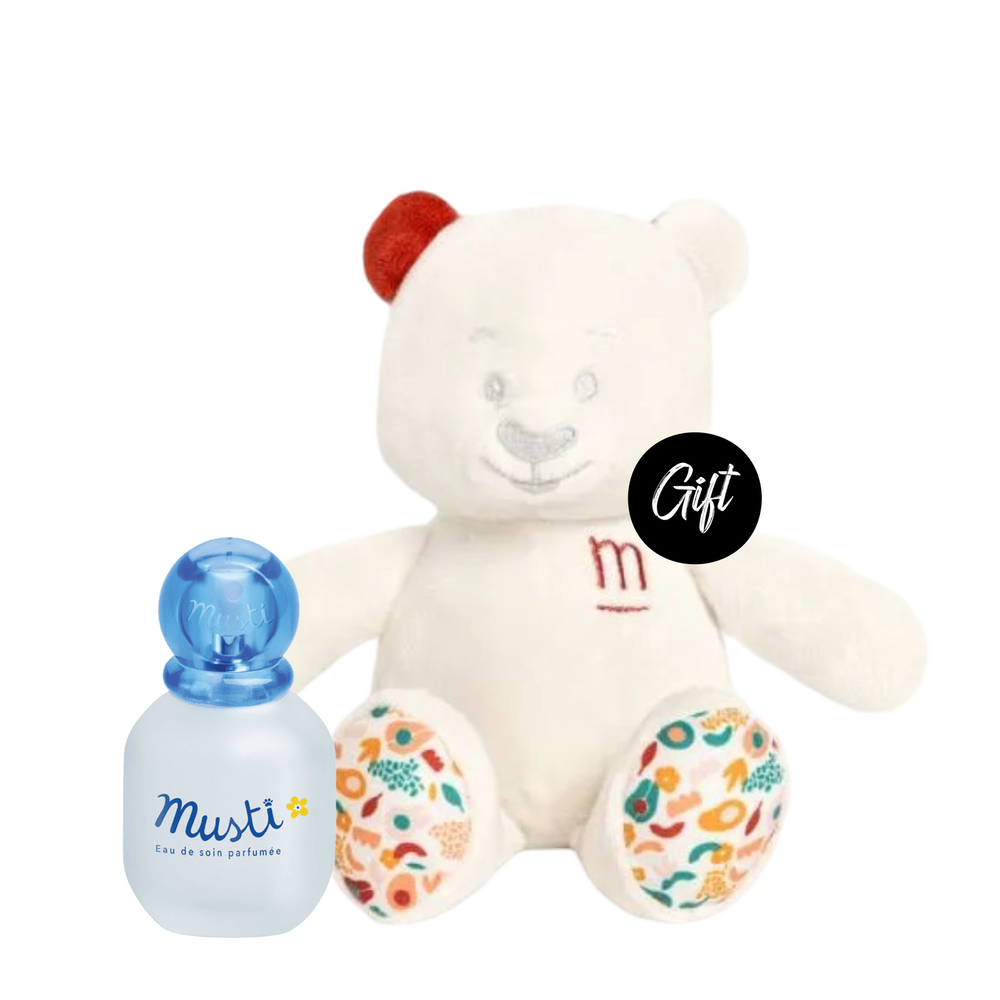 Mustela Musti Eau De Soin Delicate Fragrance-50ML + Gift: Teddy Bear