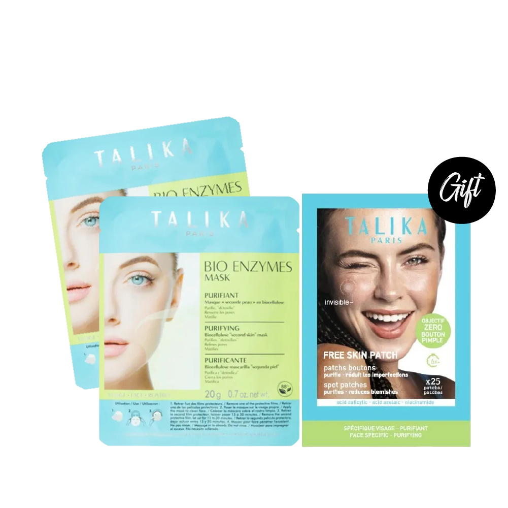 Talika Bio Enzymes Purifying Mask (x2) + Gift: Talika Free Skin Patches