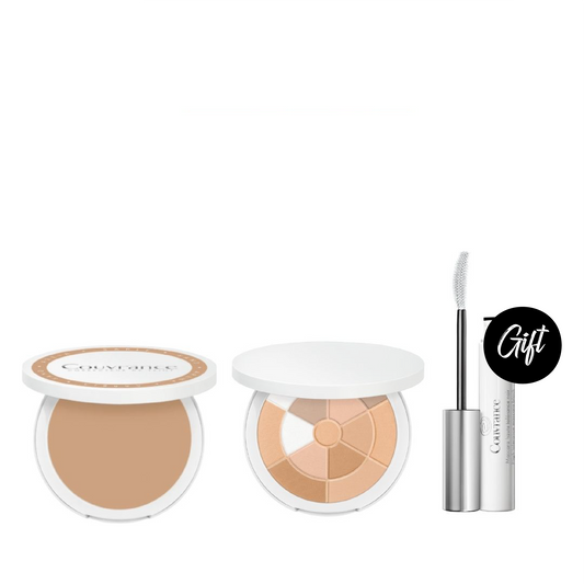 Avene Compact Foundation Creams Natural + Avene Mosaic Powders Eclat Translucent + Gift: Avene Couvrance Mascara 7ML