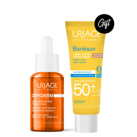 Uriage Depiderm Anti-Dark Spot Serum + Gift: Uriage Bariesun Tinted Cream Gold - Spf 50+ - 50 ML
