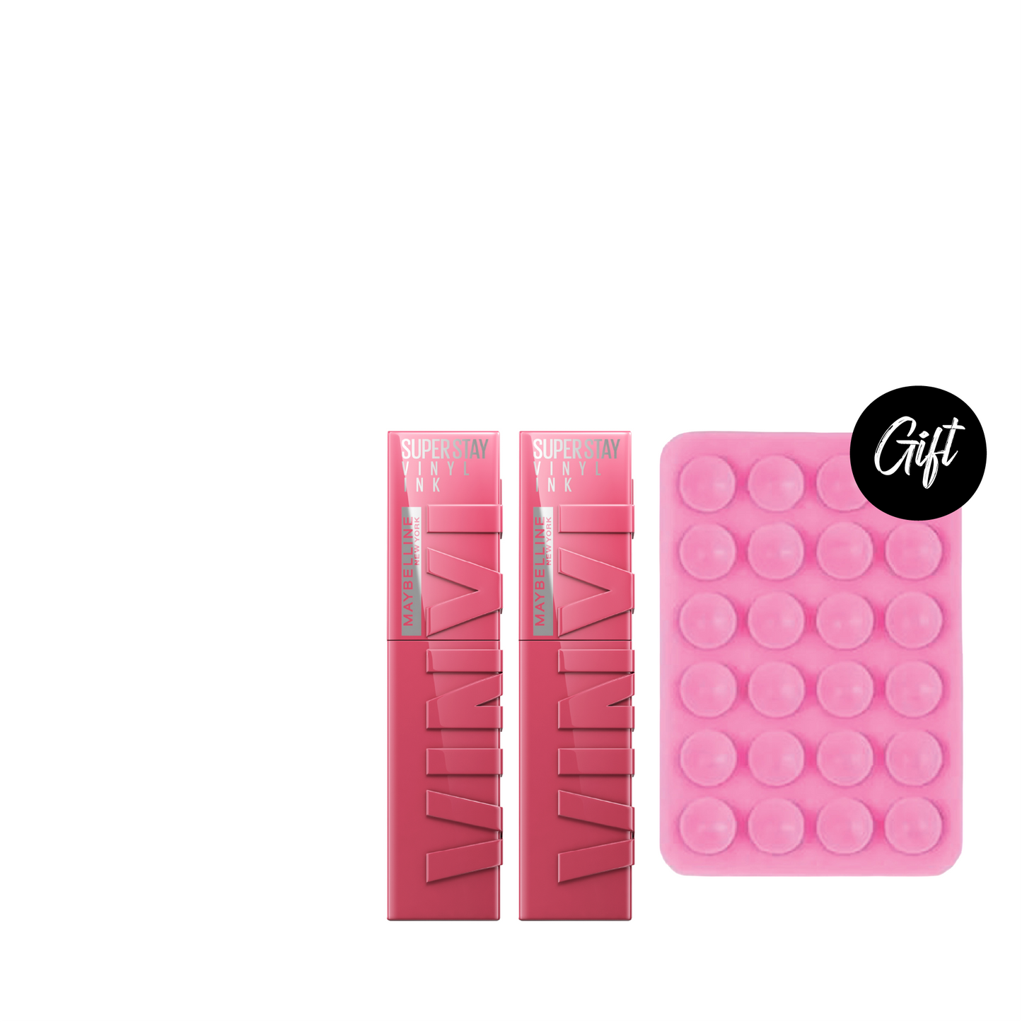 Maybelline Super Stay Vinyl Ink Long Wear Liquid Lip Color (x2) + Gift: Silicone Mobile Sticker