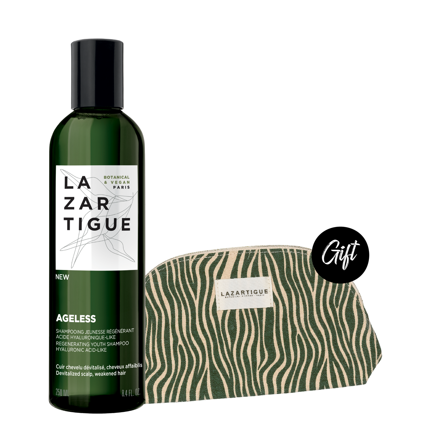 Lazartigue Ageless Regenerating Youth Shampoo 250 ML + Gift: Pouch