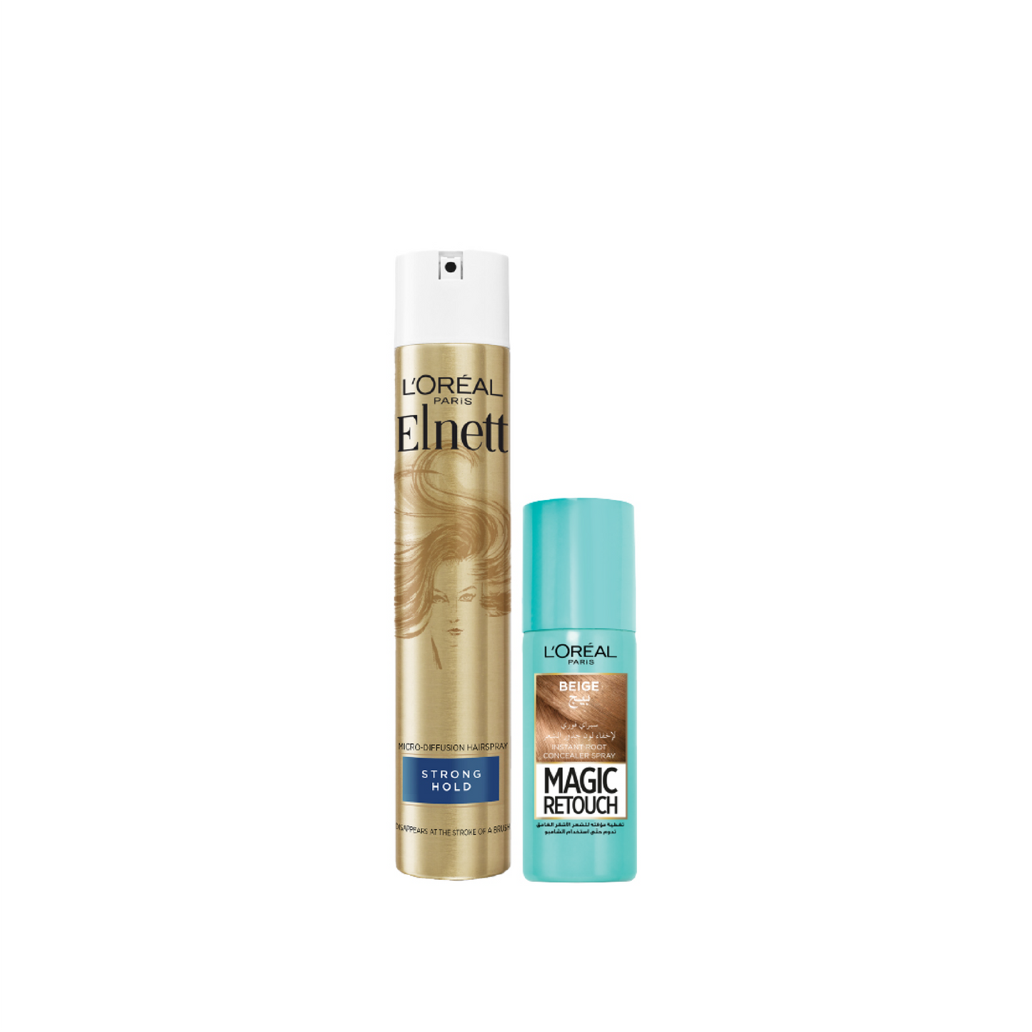 L'Oréal Paris Elnett Strong Hold Hair Spray 200 ML + L'Oreal Paris Magic Retouch Hair Roots Concealer Spray