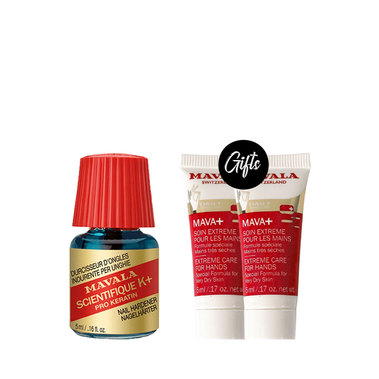 Mavala Scientifique K+ 5ml + Gifts: Mavala Prebiotic Hand Cream 5 ML (x2)