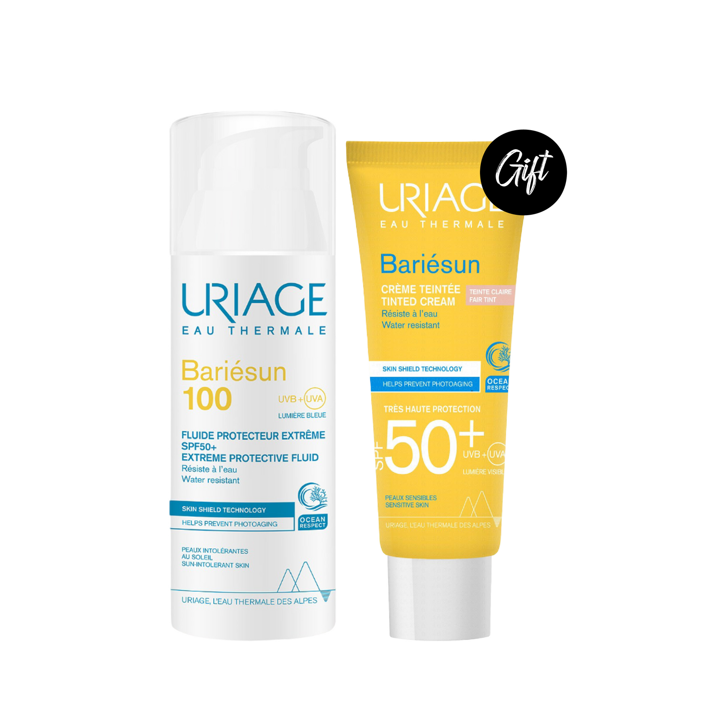 Uriage Bariesun 100 Extreme Protective Fluid SPF50+ 50ML + Gift: Uriage Bariesun Tinted Cream Spf 50+ 50ML