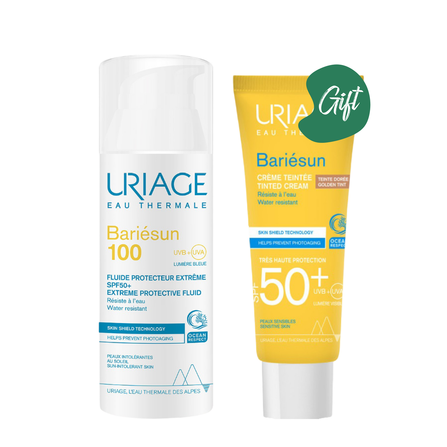 Uriage Bariesun 100 Extreme Protective Fluid SPF50+ 50ML + Gift: Uriage Bariesun Tinted Cream Spf 50+ 50ML