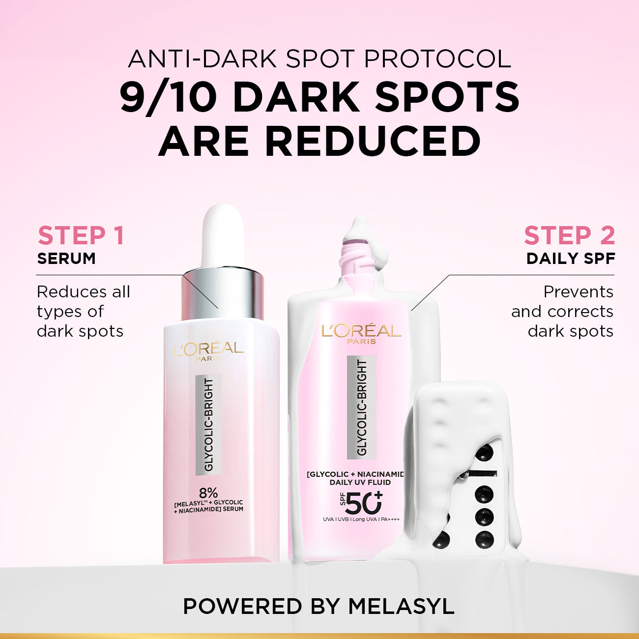 L'oreal Paris Glycolic Bright Anti Dark Spot Daily UV Fluid SPF50+ 50ML