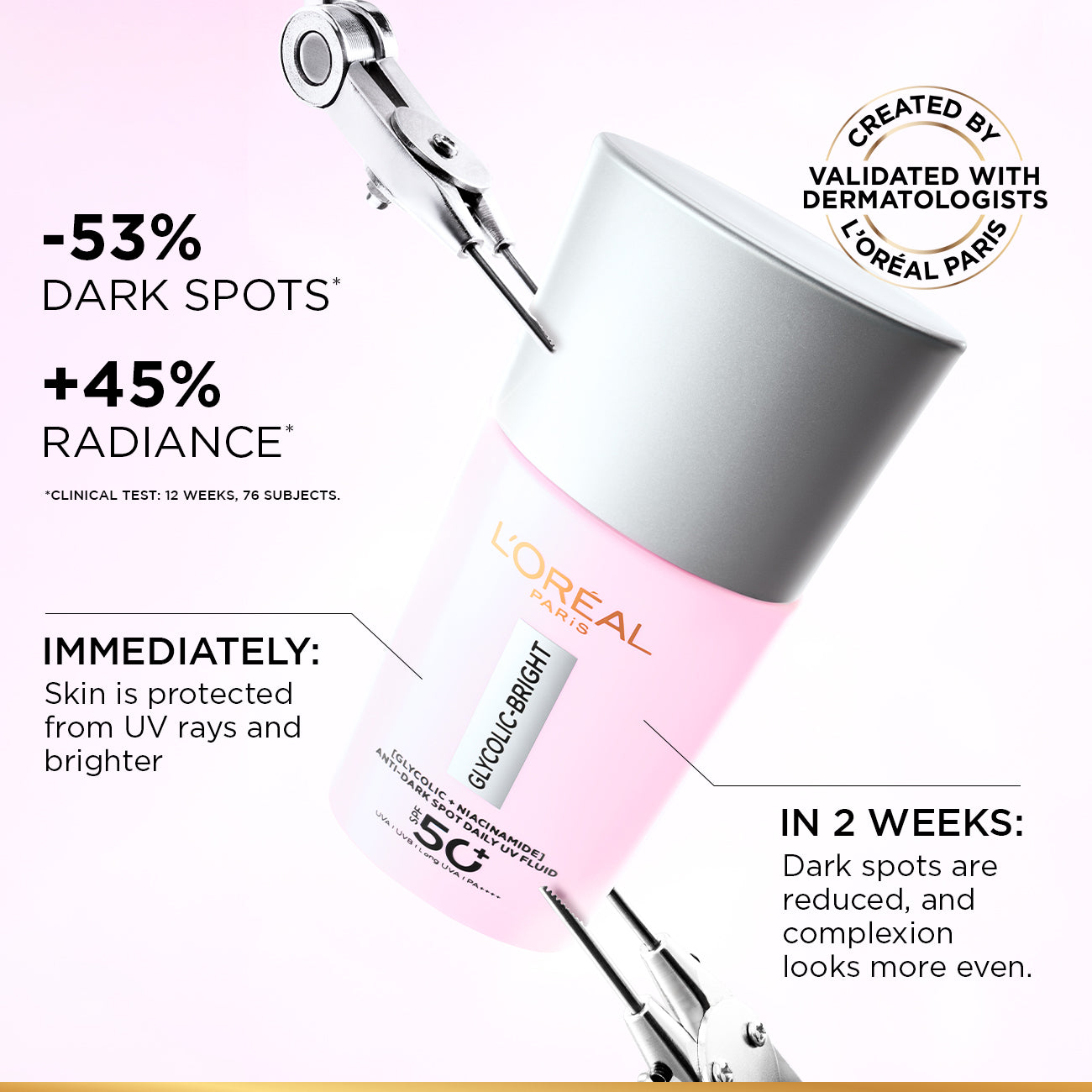 L'oreal Paris Glycolic Bright Anti Dark Spot Daily UV Fluid SPF50+ 50ML