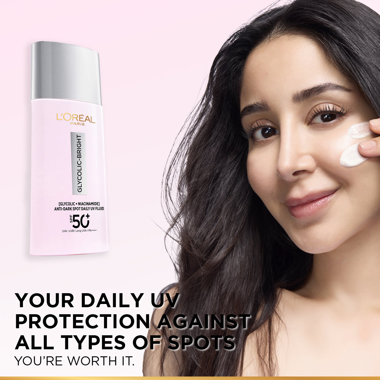 L'oreal Paris Glycolic Bright Anti Dark Spot Daily UV Fluid SPF50+ 50ML