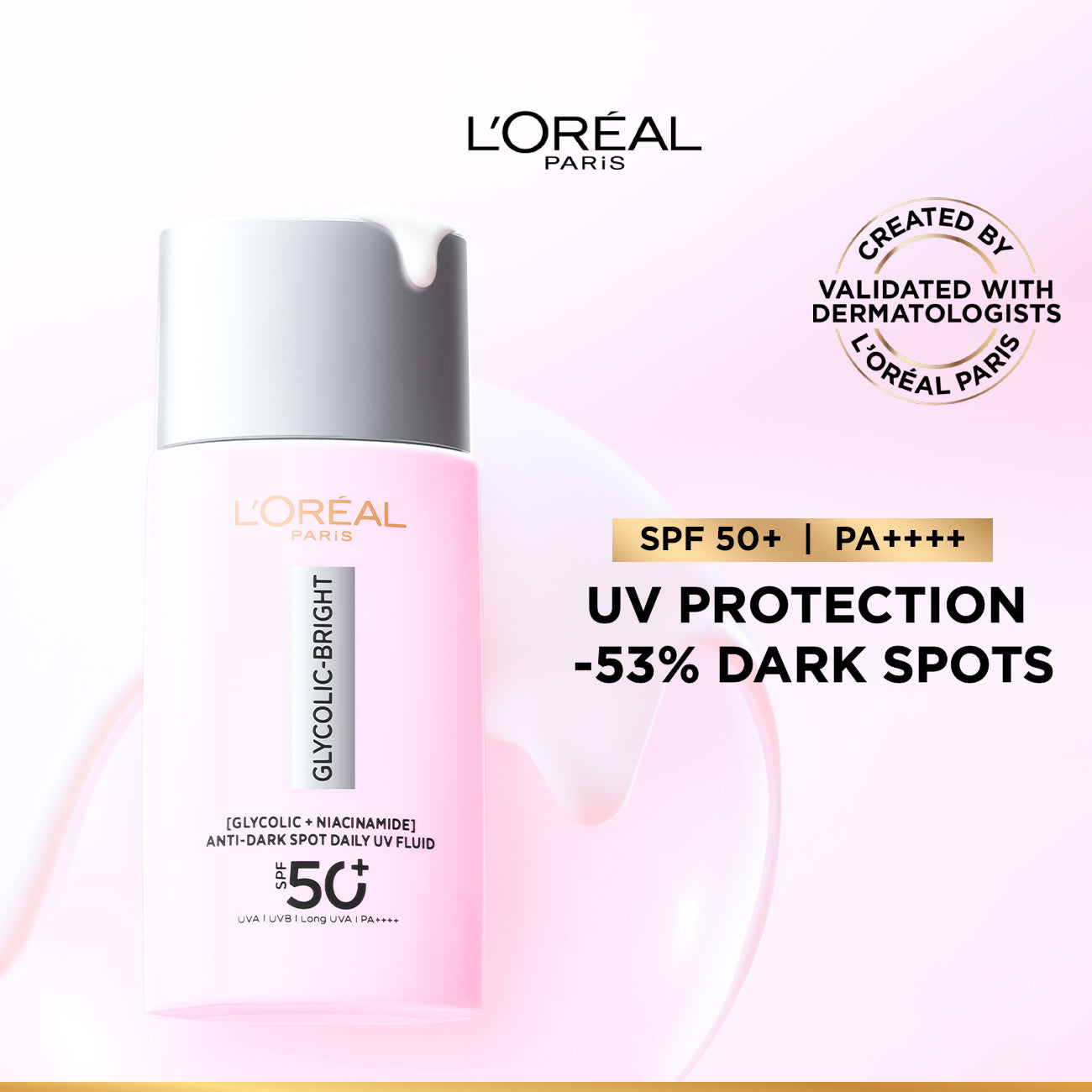 L'oreal Paris Glycolic Bright Anti Dark Spot Daily UV Fluid SPF50+ 50ML