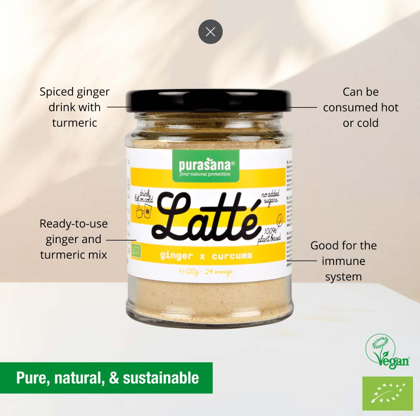 Purasana Ginger Turmeric Latte 120 Gr