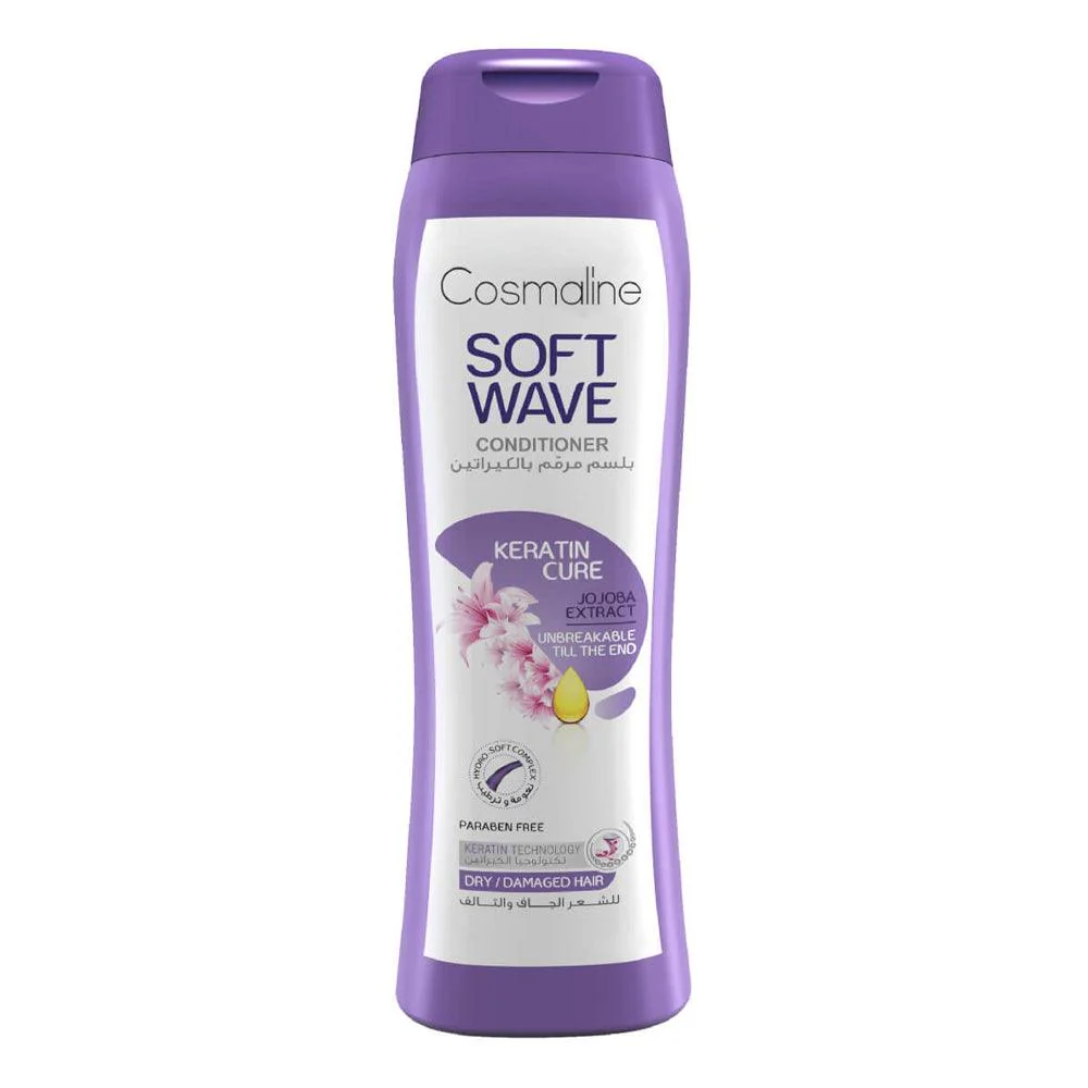 Cosmaline Soft Wave Keratin Cure Conditioner for Dry/Damaged Hair 400 ML