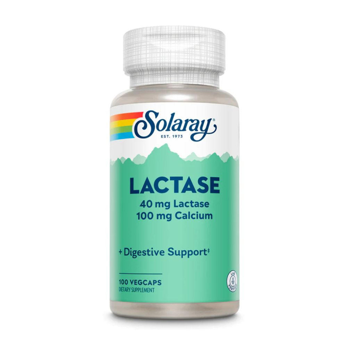 Solaray Lactase + Calcium 40Mg 100 Capsules