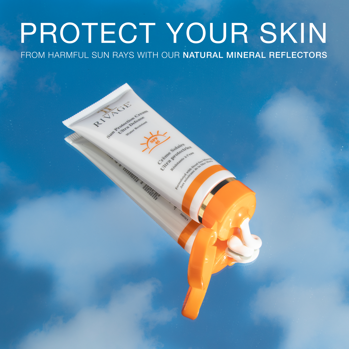 Rivage Sun Protection Cream Ultra Defense SPF 45 - Water Resistant - 75 ML