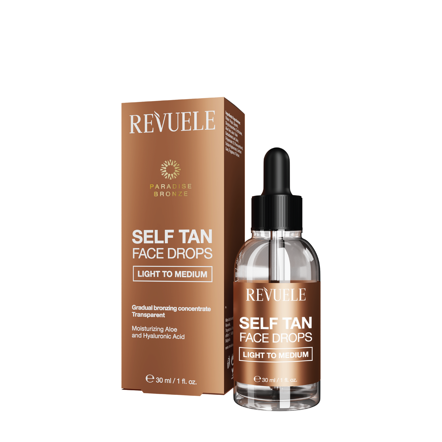 Revuele Self Tan Face Drops Light to Medium 30 ML