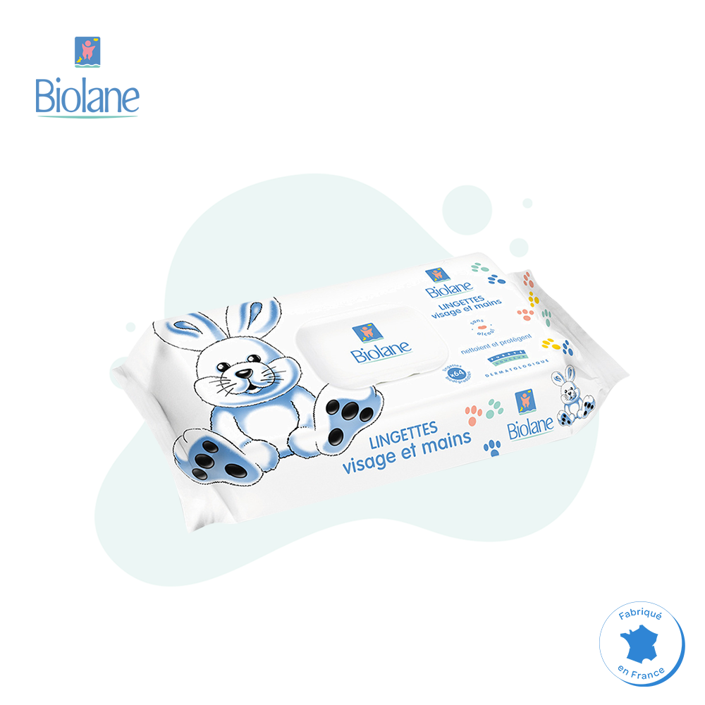 Biolane Hand And Face Wipes x64 Sheets