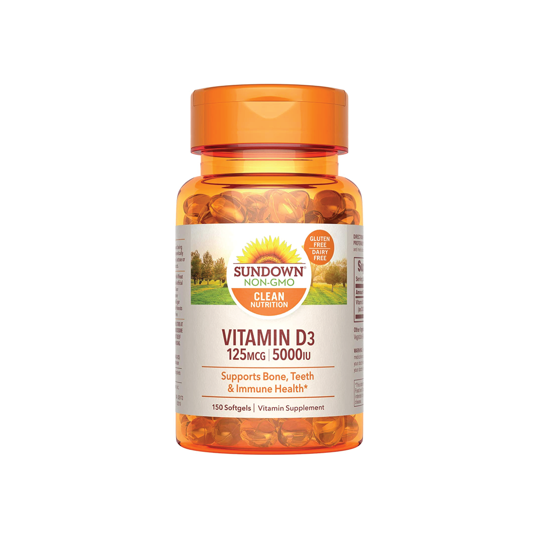 Sundown Vitamin D3 5000 IU 150 Softgels