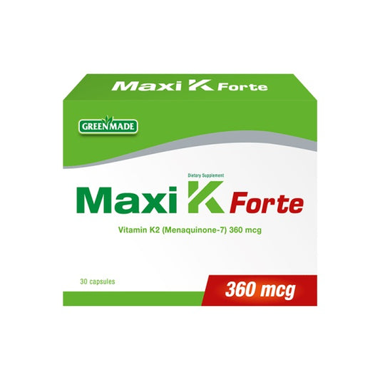 Green Made Maxi K Forte - Vitamin K2 360Mcg - 30 Capsules
