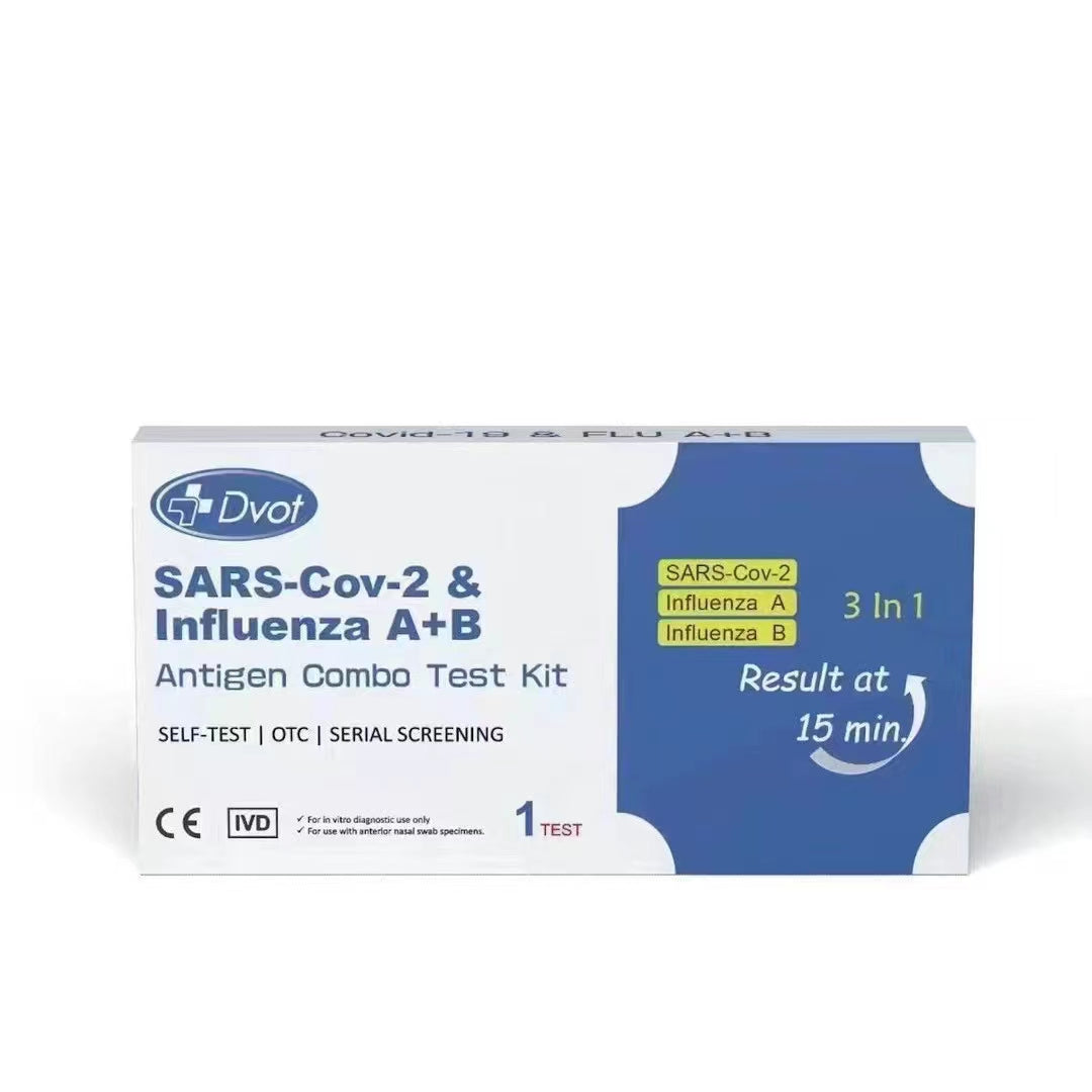 SARS - Cov-2 & Influenza A + B - Antigen Combo Test Kit
