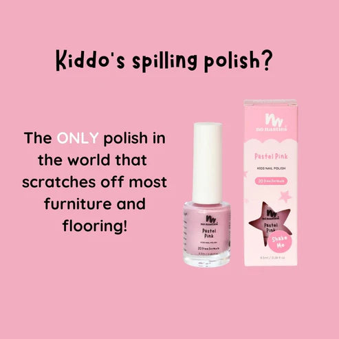 No Nasties - Pastel Pink Water-Based Kids Nail Polish