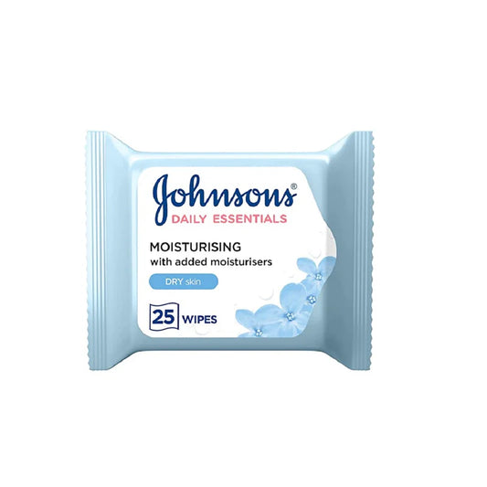 Johnson's Facial Wipes Micellar Moisturizing Dry Skin (Blue) 25's