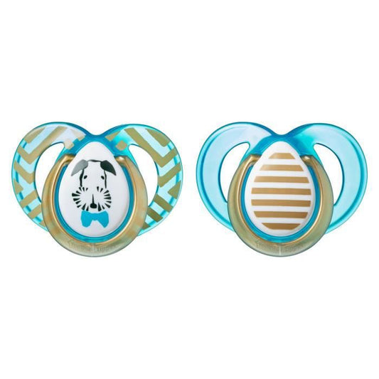 Tommee Tippee Moda Soother (x2) 6-18 M Boy