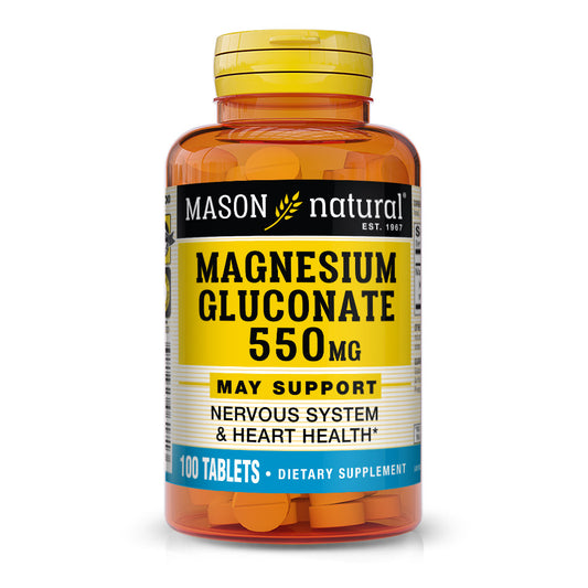 Mason Magnesium Gluconate 550 Mg - 100 Tablets
