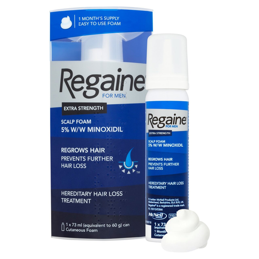 Regaine For Men Extra Strength Scalp Foam For Hair Regrowth 73ml