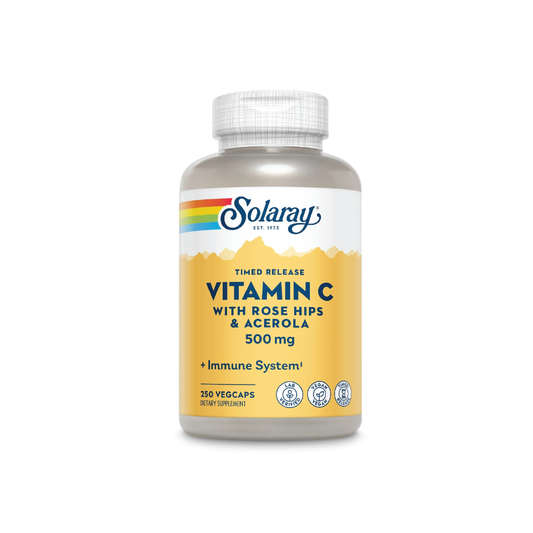 Solaray Vitamin C with Rose Hips & Acerola 500mg 100 Capsules